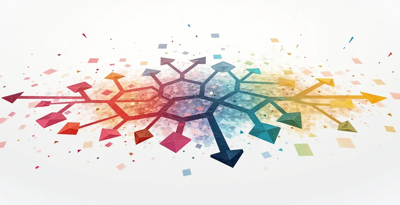 Rappresentazione visiva dei percorsi di carriera non lineari per la Gen Z