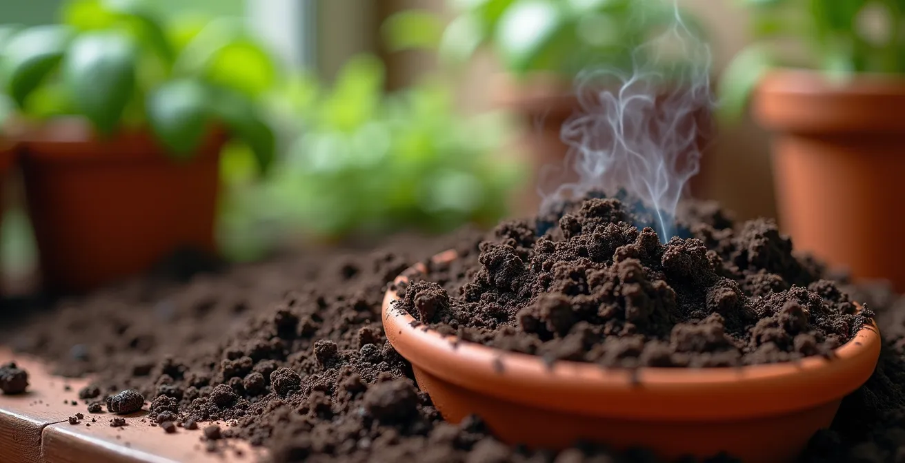 Sistema di compostaggio Bokashi su balcone mediterraneo