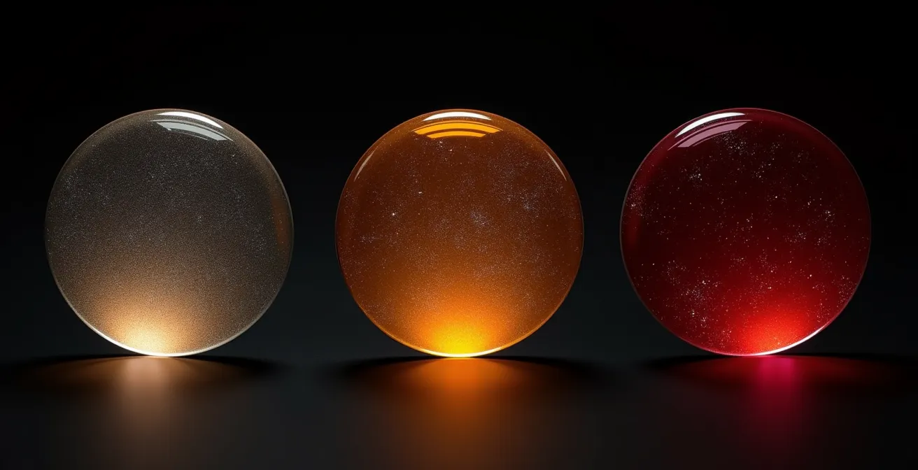 Confronto visivo della Nebulosa di Orione vista attraverso diversi filtri astronomici