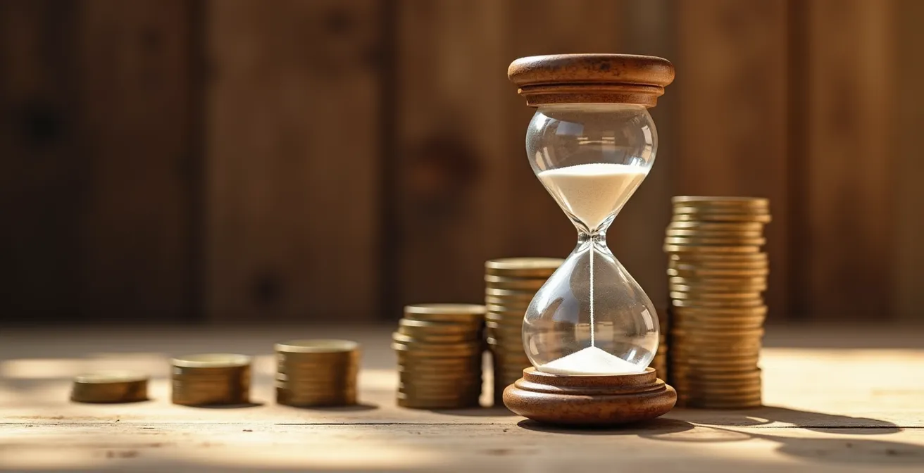 Grafico che mostra la progressione del valore della nuda proprietà con l'età